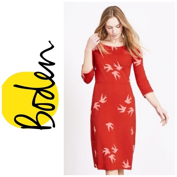 Mini Boden Dresses & Skirts - Boden Jessie Jersey Red swallowtail dress